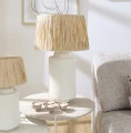 Lampa stołowa Felisa 42 biała z pulpy papierowej - Pomax
