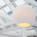 Lampa wisząca kula biała Scraplights Sun32 White Ø82 - Graypants