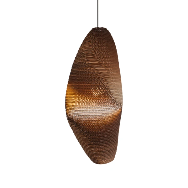 Lampa designerska wisząca Scraplights Pebbles Denny Natural Ø34 - Graypants