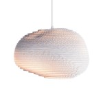 Biała lampa sufitowa Scraplights Pebbles Alki White Ø32 - Graypants