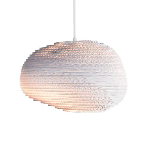 Biała lampa sufitowa Scraplights Pebbles Alki White Ø32 - Graypants