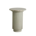 Stolik pomocniczy marmurowy blat Erie Ivory Ø40 - Nordal