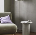 Stolik pomocniczy marmurowy blat Erie Ivory Ø40 - Nordal