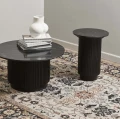 Stolik z marmurowym blatem Erie Black Ø90 - Nordal