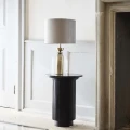Stolik pomocniczy marmurowy blat Erie Black Ø40 - Nordal