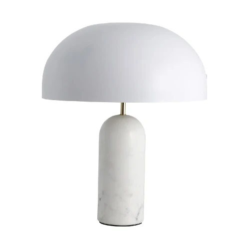 Biała lampa stołowa marmurowa Atlas - Nordal