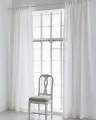 Lniane zasłony na taśmie białe 140x290 Twilight Off-White, 1 szt - Himla