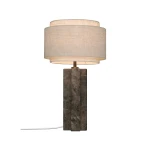 Lampa stołowa marmurowa Takai z lnianym kloszem - DFTP by Nordlux