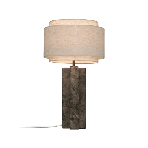 Lampa stołowa marmurowa Takai z lnianym kloszem - DFTP by Nordlux