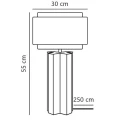 Lampa stołowa marmurowa Takai z lnianym kloszem - DFTP by Nordlux