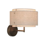Kinkiet ścienny Takai z lnianym kloszem - DFTP by Nordlux