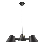 Lampa wisząca czarna trzy klosze Stay - DFTP by Nordlux