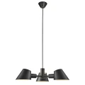 Lampa wisząca czarna trzy klosze Stay - DFTP by Nordlux