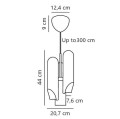 Lampa wisząca czarna z 3 głowicami Rochelle - DFTP by Nordlux