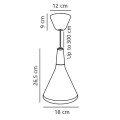 Lampa wisząca czarna Nori 18 - DFTP by Nordlux