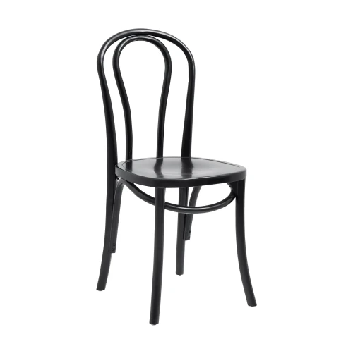 Krzesło drewniane czarne gięte Bistro Black - Nordal