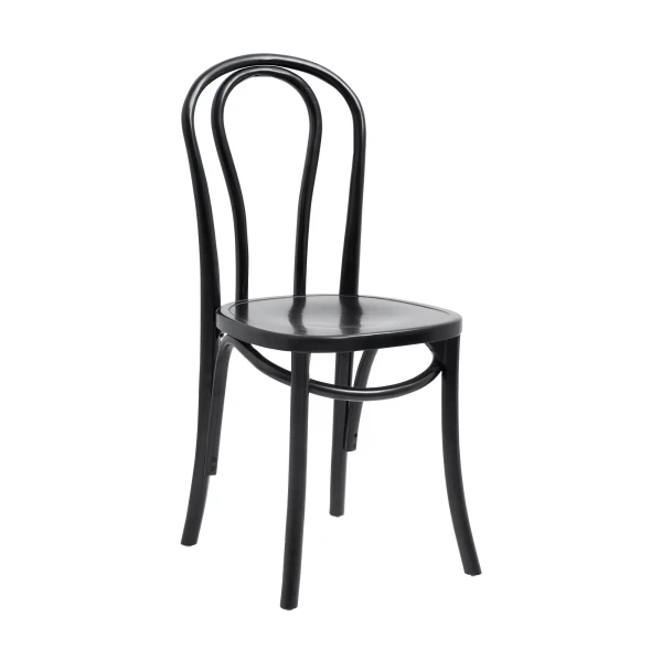 Krzesło drewniane czarne gięte Bistro Black - Nordal