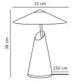 Lampa stołowa nowoczesna Taido Chrome - DFTP by Nordlux