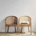 Krzesło do jadalni Mosso Light Brown, drewno teak i rattan - Nordal