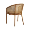 Krzesło do jadalni Mosso Light Brown, drewno teak i rattan - Nordal