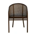 Krzesło do jadalni Mosso Dark Brown, drewno teak i rattan - Nordal