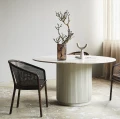 Krzesło do jadalni Mosso Dark Brown, drewno teak i rattan - Nordal