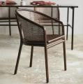 Krzesło do jadalni Mosso Dark Brown, drewno teak i rattan - Nordal