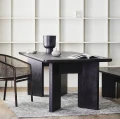Krzesło do jadalni Mosso Dark Brown, drewno teak i rattan - Nordal