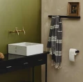 Uchwyt na papier toaletowy czarny Sotra - Nordal