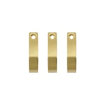 Hak ścienny stalowy, szczotkowany mosiądz, 3-pak - Meraki