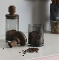 Pojemnik kuchenny Salvie 900 ml, szkło i drewno - Nordal