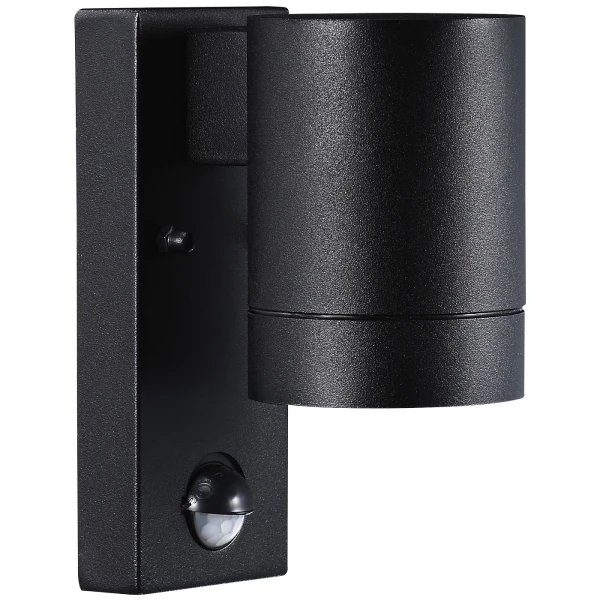 Kinkiet zewnętrzny z czujnikiem ruchu Tin Maxi Sensor, czarny - Nordlux