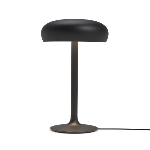 Minimalistyczna lampa stołowa ze ściemniaczem Emendo Black - PLEASE WAIT to be SEATED