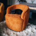 Fotel koktajlowy boucle Porterville, rudy - Pomax