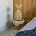 Naturalny rattanowy abażur do lampy sufitowej i podłogowej Dumpling S - Bazar Bizar