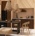 Klosz do lampy wiszącej boho Abaca Jelly Fish M - Bazar Bizar
