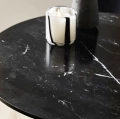 Mały stół, z marmurowym blatem Erie Black Ø70 - Nordal