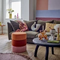 Okrągły dywan wełniany Lenea Ø110, lawendowy - Bloomingville