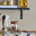 Szklany pojemnik z drewnianą pokrywką Kauna 285 ml - Bloomingville
