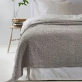 Narzuta na łóżko 160x260 Dani Clean, Oeko-Tex Gots, jasnoszara - Himla