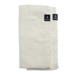 Lniane serwetki materiałowe na stół beżowe 45x45 Sunshine Fog, 4-pak - Himla