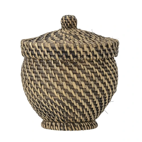 Rattanowy koszyk z pokrywą Leoonie - Bloomingville
