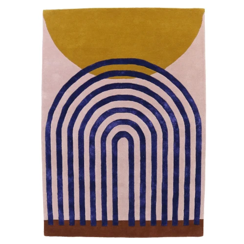 Designerski dywan wzorzysty Atrium 200x300, różowy - Finarte
