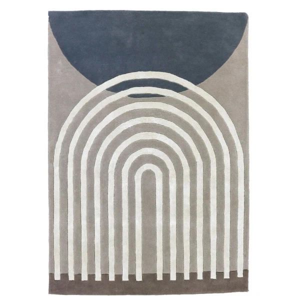 Wzorzysty dywan designerski Atrium 140x200, szary - Finarte