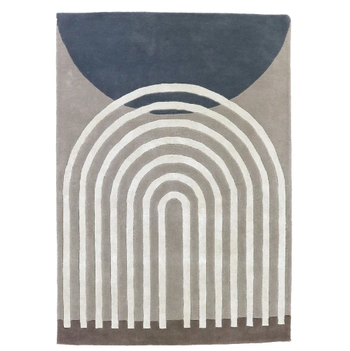 Wzorzysty dywan designerski Atrium 170x240, szary - Finarte