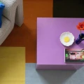 Dywan wełniany graficzny wzór Kortteli Yellow 170x240 - Finarte