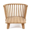 Fotel ogrodowy drewniany z poduszką Malawi Beige - Bazar Bizar