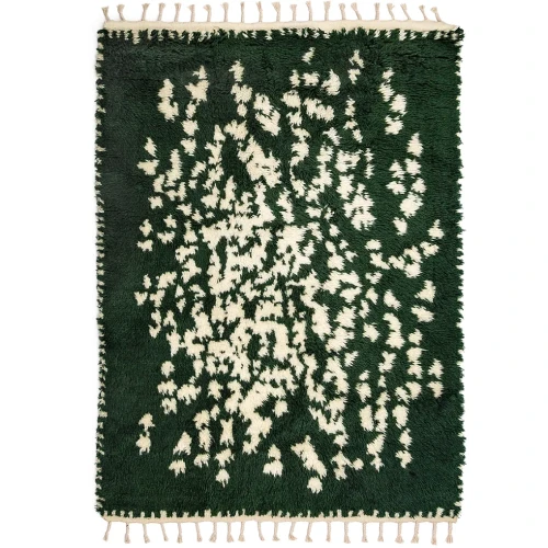 Dywan z długim włosiem Suovilla Green 140x200 wełniany - Finarte