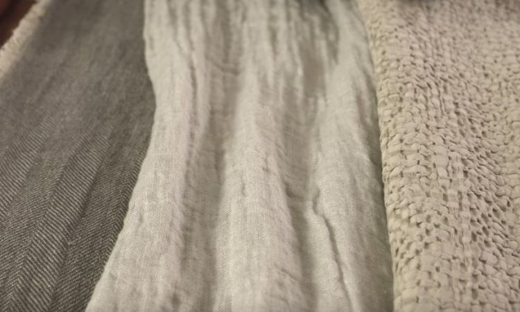 Beżowa narzuta na łóżko bawełna organiczna Natural Home Decor