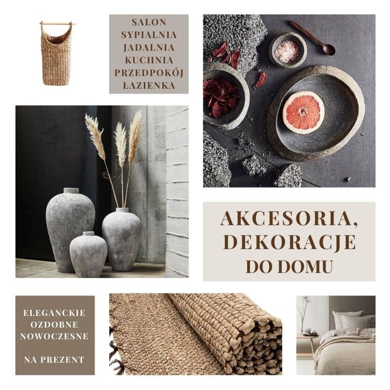 Aceksoria i dodatki do salonu do sypialni i akcesoria kuchenne Natural Home Decor